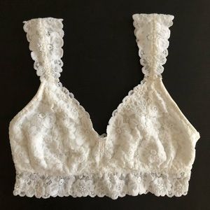 Aerie for American Eagle Lace Bralette Large White